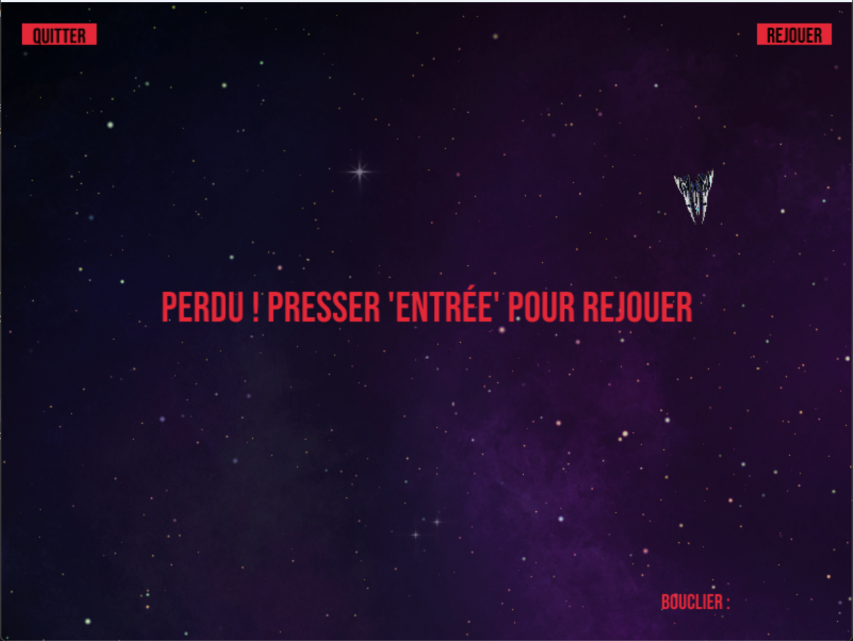 Écran de défaite