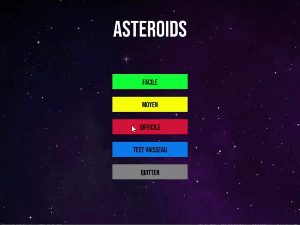Jeu Asteroids